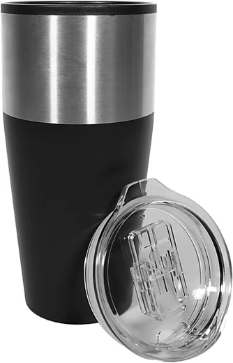 Mug negro destapado · Ref. T-570: Mugs y vasos térmicos con logo, SGG