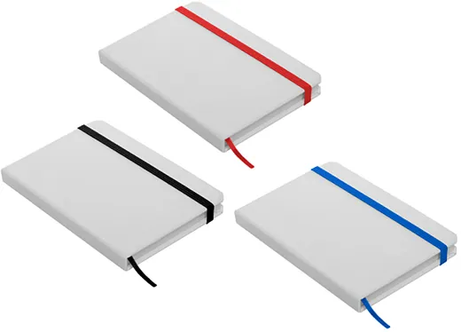 Libretas personalizadas con elástico: trabajo realizado por la imprenta SGG
