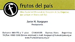 Tarjetas personales: trabajo realizado por la imprenta SGG