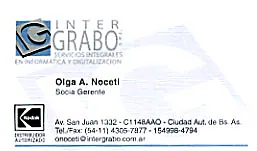 Tarjetas personales: trabajo realizado por la imprenta SGG